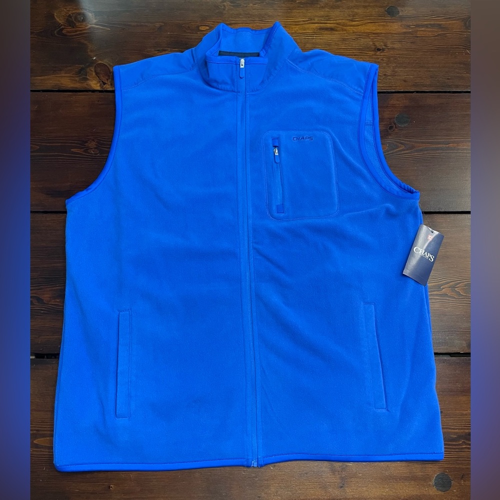 Chaps Men's Sleeveless Fleece Vest Full Zip XL - Picture 1 of 13